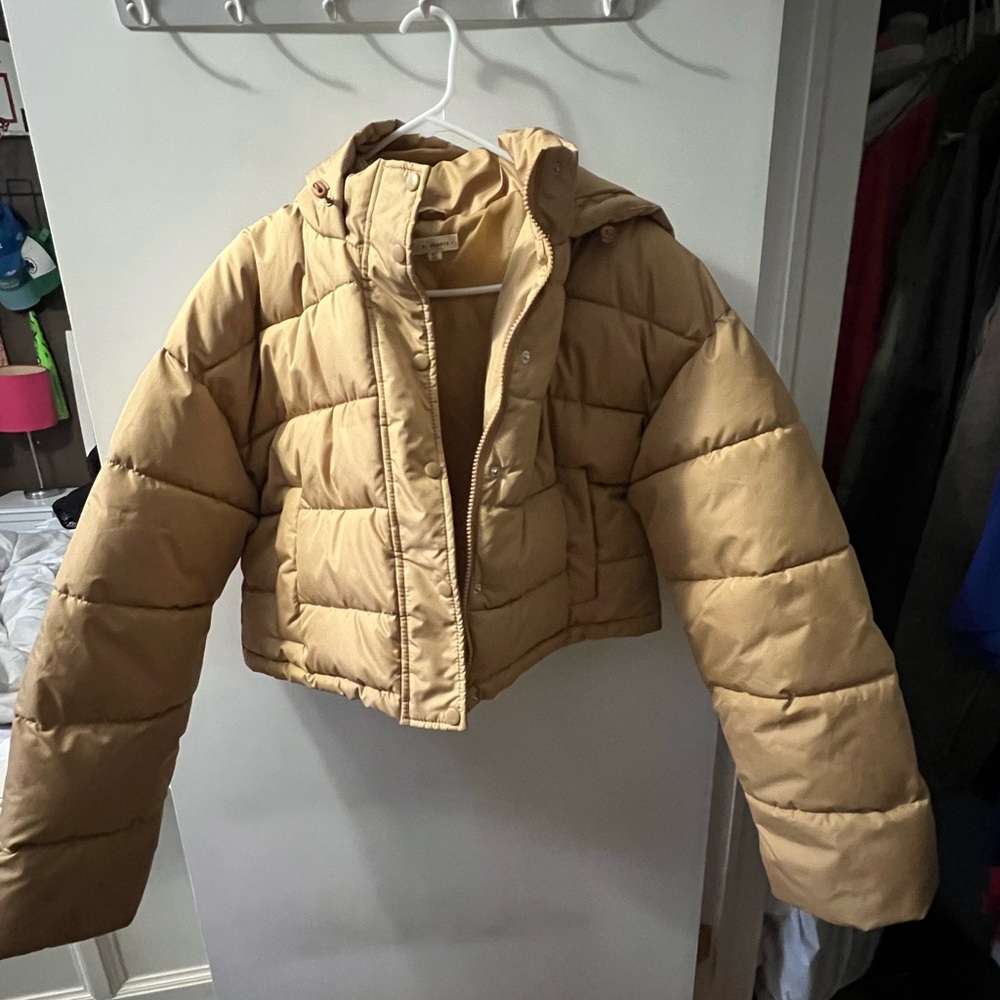 La Hearts Kids Beige Puffer Jacket